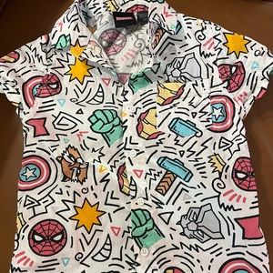 Marvel Icons Toddler Woven Button-Up - BoxLunch Exclusive size 5T